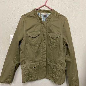 Combo Old Navy Jacket striped lining included a black velvet hand bag for FREE!